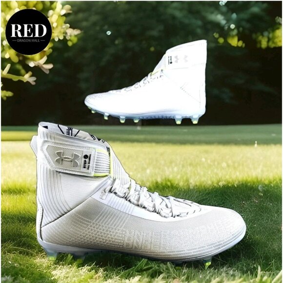 Under Armour UA Highlight MC Football Cleats 3023716-106 White - Men's Size 13 - Picture 1 of 14